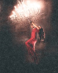 Hanging On by David Drebin - C-Type Print with Diamond Dust sized 31x39 inches. Available from Whitewall Galleries